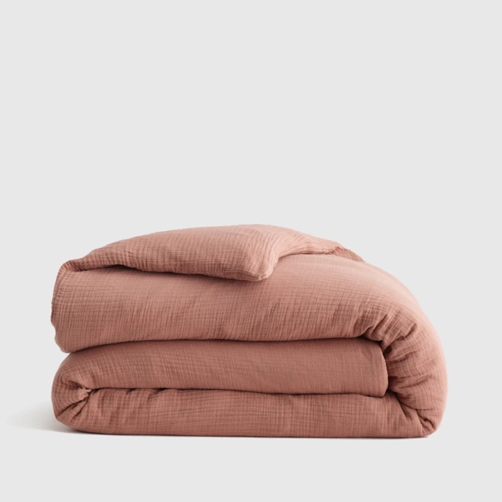 Quince Organic Gauze Twin Duvet Cover